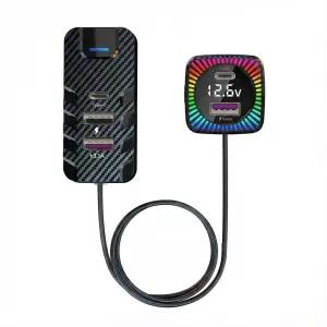 차량용 고속충전기 5포트 시거잭 동시충전 A타입 C타입 케이블 1.5m 고정 스마트폰 태블릿 패드 여행 출장