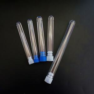 100 개 투명 플라스틱 튜브 컬러 캡 사무실 실험실 용품과 둥근 바닥 결혼  유리 병