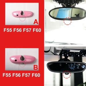 자동차 인테리어 미러 수정 커버 미니 쿠퍼 S JCW F54 F55 F56 F57 F60 장식 스티커 악세사리