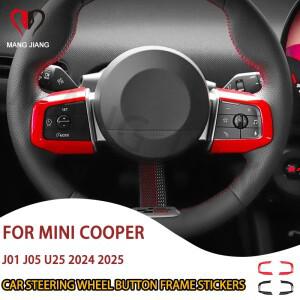 미니 쿠퍼 J01 EV J05 에이스맨 U25 컨트리맨 자동차 악세사리 호환  인테리어 스티어링 휠 버튼 프레임