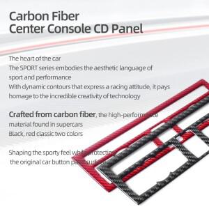 아우디 호환 A6 C6 2005-2011 카본 파이버 센터 콘솔 CD 에어 버튼 튜닝 데코레이션  스티커 자동차 내부
