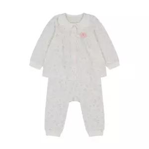 [압소바] [백일/돌선물] (아기유아내복) 꽃토끼 뱀부 내의 (A1A10309)