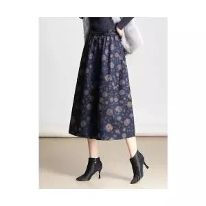 엘럽 여자 롱 스커트 중기장 A라인 밴딩 캐주얼 우산 겨울 원템4