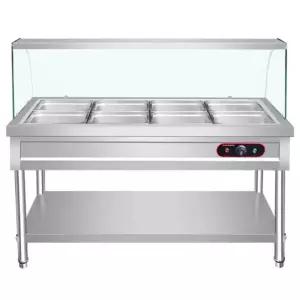 업소용 반찬보온대 리필바 반찬 유리덮개 3칸 워머 샐러드바 3박스