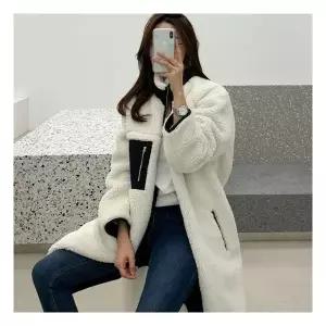 롱 양털 후리스 코트 겨울 여성점퍼 오버핏 박스핏 942839