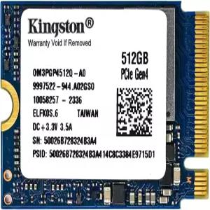킹스턴 512GB M.2 2230 PCIe Gen 4.0x4 NVMe SSD TLC NAND(최대 4700MB/s 속도) OM3PGP4512Q-A0 스팀 덱