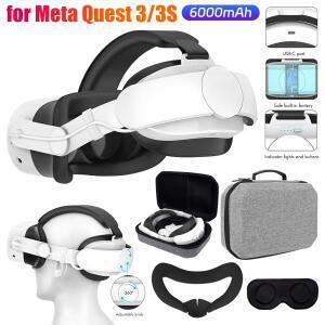 조절 가능한 헤드 스트랩 6000mAh 배터리 VR 플레이타임 연장 메타 3용 대체