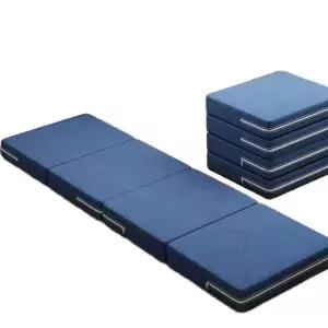 탄탄한 토퍼매트리스 접이식 4단 침대 수면 매트 바닥 80x200x50