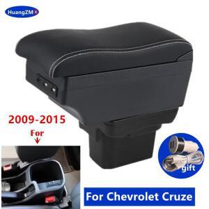 쉐보레 크루즈 및 홀덴 크루즈 2009-2015용 자동차 팔걸이 박스 USB 포트가 있는 중앙 수납 박스 전용 개조