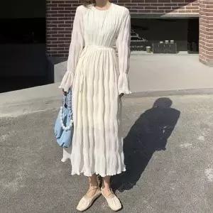 주름디테일 미니원피스 여름롱원피스 여름원피스 분위기 여름옷 쉬폰원피스