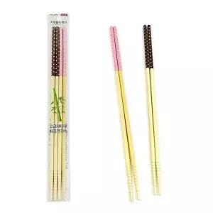 젓가락 긴젓가락 컬러 2세트 실리콘 요리 기구 4P 튀김 용품 주방 대나무 스푼 잡화