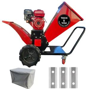 테크앤유 잔가지 나무 파쇄기 4행정 엔진 목재 분쇄기 7.5마력 3중날
