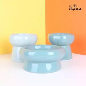 애구애구 강아지 고양이 밥 그릇 식기 스톤 도자기 전자렌지 열탕소독