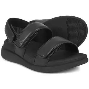 핏플랍 정품 여성 F-모드 고 어드저스터블 플랫폼 올 블랙 백 스트랩 샌들 IV9-090