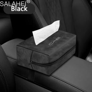 차량호환  티슈 박스 시트 등받이 종이 스웨이드 지퍼 스타일 악세사리 BYD 탕 한 EV 위안 ATTO3 송 플러스