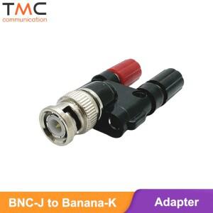 BNC 남성-2 듀얼 바나나 여성 소켓 바인딩 포스트 HF 라디오 안테나 호환  RF 동축 분배기 어댑터 커넥터