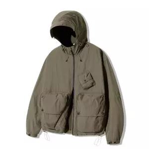 (정품판매처) 트릴리온 멀티 포켓 후드 집업 윈드브레이커 자켓 웜 그레이