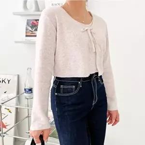 1037 니트가디건세트 여성펄블링크롭나시데일리 (KYR-WFH13PC)