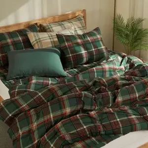 피노키오 체크 마이크로워셔 이불베개세트 SS그린 (KYR-WBAB510)