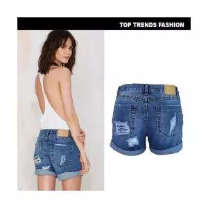 여자 청반바지 롤업 아웃포켓 해짐 데님 슬립 원템4 핫팬츠