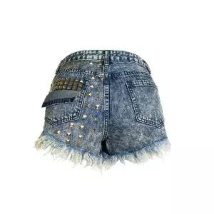 여자 청반바지 베스트 리벳 핫팬츠 원템4 데님 찢청