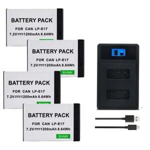 캐논 카메라 EOS 750D 800D M6 R10 R8 R50한 LP-E17 7.2V 1200mAH 배터리