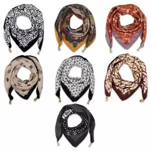 [하프클럽/]고급 자석 팬던트 패션 스카프 목도리 쁘띠 머플러