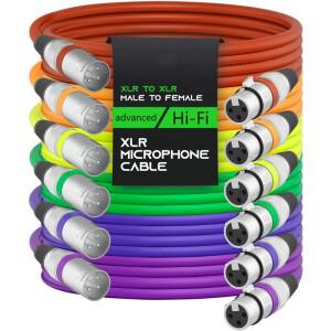 XLR 남성-여성 케이블 녹음 믹서 용 전문 마이크 연장 밸런스드 스피커 3Pin 오디오 라인