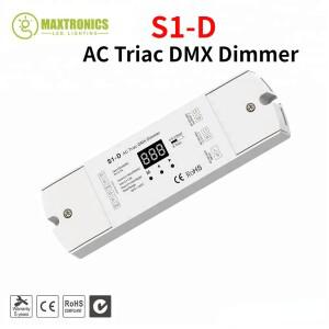S1-D 2 채널 트라이액 DMX LED 조광기  듀얼 출력 실리콘 DMX512 컨트롤러  디지털 디스플레이  AC100 V -
