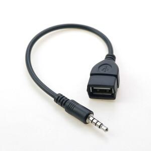 3.5mm 남성 AUX 오디오 잭 플매트 카펫 러그 USB 2.0 여성 변환기 케이블 코드 자동차 MP3 플레이어 적응