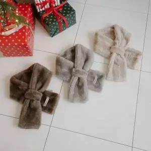 [하프클럽/]여성 레오파드 디자인 소프트 퍼 머플러 겨울 숏 스카프