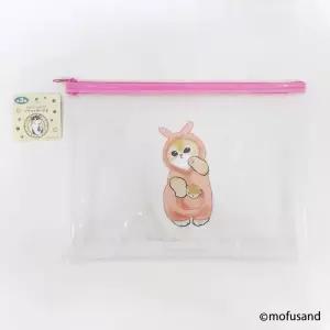 MOFUSAND 캐릭터 PVC 파우치 투명 모후샌드 핑크