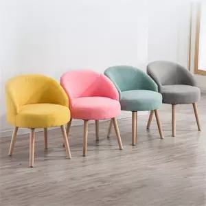 [하프클럽/오에이데스크]인테리어의자 쿠션 등받이 화장대 체어 패브릭 카페 소파