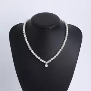 시후주얼리 8mm 진주 실버볼 펜던트 6mm 진주목걸이