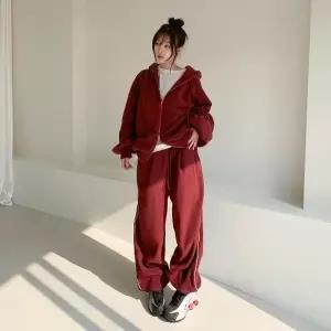 [다잇템] 여성 빅사이즈 트랙수트 포근한 가을겨울 플리스 세트_24047449_588872