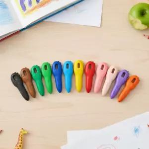 리틀호안미로 키크레용 12색 손에묻지않는 워셔블 크레파스 색연필 색칠놀이 영아용 유아미술