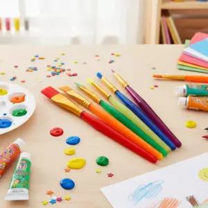 캐스B 아트스쿨 키즈붓 6종세트 굵은 얇은 납작 브러쉬 미술 브러시 채색 물감놀이 미술놀이