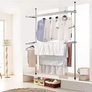 고정형 6단 접이식빨래건조대 PS로빙 다용도접이식건조대 건조대 (WFKC3HI)