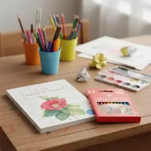 파버카스텔 일반색연필 지관 미니 12색세트 더쉬운 보타니컬아트 컬러링북 꽃과열매 색칠공부