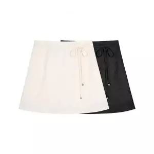 여자 데일리 미니 스커트 자수 A라인 빅사이즈 하이웨스트 랩 뚱뚱한여성용 치마 속바지유 SPO마켓5