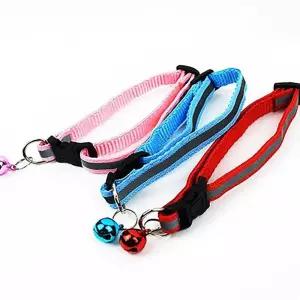레드 고양이 방울 목줄 강아지 목걸이 고양이 방울 목줄 목걸이 개인식표