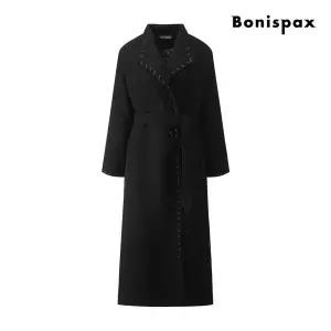 [보니스팍스](대구신세계)스티치 디테일 벨티드 싱글 롱 코트 (XQ1CT001M0)