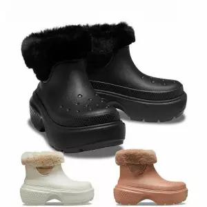 크록스 스톰프 라인드 부츠 208718 겨울 털크록스 방한 숏부츠 털부츠 방한부츠