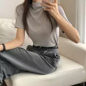 여성 겨울목폴라 레이온 스판 이너 티