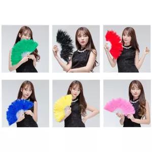 마스게임 뮤지컬 춤공연 풍성한 깃털부채 로맨틱 중년엄마