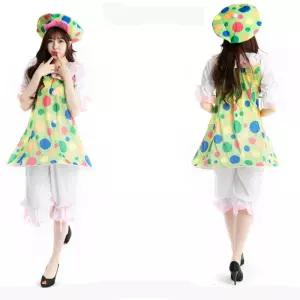 유치원 놀이동산 귀여운 여자 삐에로의상 어린이학원 클럽