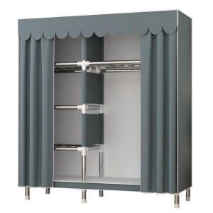 비키니옷장 원룸 이불장 옷장 비키니 시스템행거 자취방 선반 비키니장 커튼 접이식 이동식