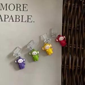 핸드폰마개 먼지마개 c핀 컬러 알록달록 텔레토비 비비드 DIY 가방꾸미기 포인트 소품샵
