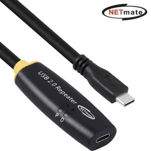 (Netmate) 액티브 C타입 연장 리피터 케이블(M F) 5M C형 C케이블 CTOA 연장선