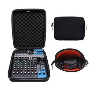 DR AMIU YAMAHA MG10XU 또는 MG10 10입력 스테레오 믹서와 호환되는 하드 케이스, 소형 보관 가방 포함, 블랙